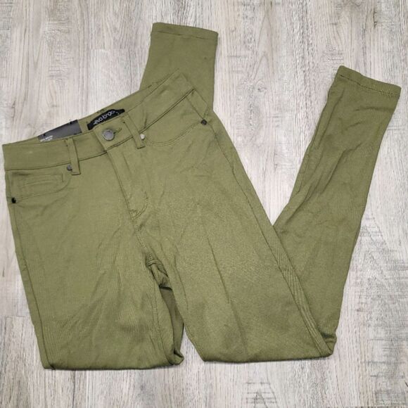 Eva Longoria Skinny High Rise Ponte Pant in Olive Size 4 - Picture 1 of 4